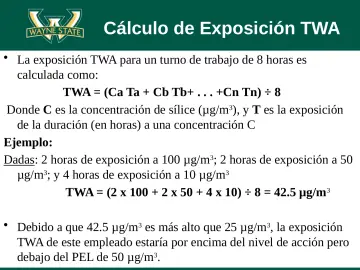 Slide 66: Cálculo de Exposición TWA