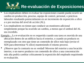 Slide 72: Re-evaluación de Exposiciones