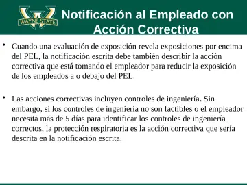 Slide 75: Notificación al Empleado con Acción Correctiva
