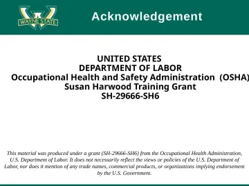 Slide 2: Acknowledgement