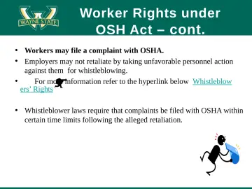 Slide 11: OSH Act – cont.