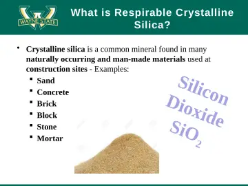 Slide 13: What is Respirable Crystalline