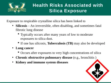 Slide 18: Health Risks Associated with Silica Exposure