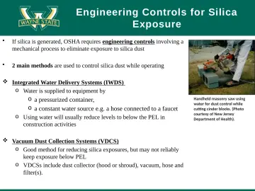 Slide 36: Engineering Controls for Silica Exposure