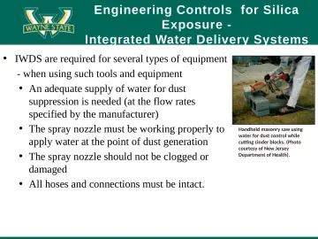 Slide 38: Engineering Controls for Silica
