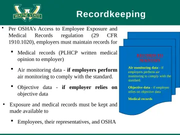 Slide 63: Recordkeeping
