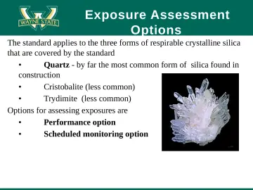 Slide 67: Exposure Assessment Options