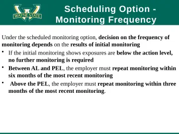 Slide 71: Scheduling Option - Monitoring Frequency