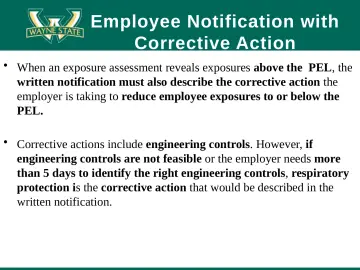 Slide 75: Employee Notification with Corrective Action