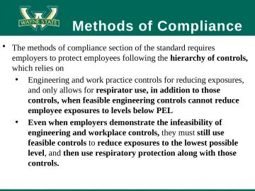 Slide 77: Methods of Compliance