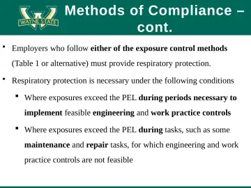 Slide 78: Methods of Compliance – cont.