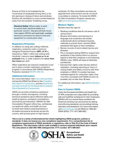 Page 2: Ensure air flow is not impeded by the movements of employees during work, or by the…