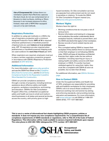 Page 3: hazard worksites. On‑Site consultation services are separate from enforcement and do not…