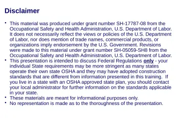 Slide 2: Disclaimer