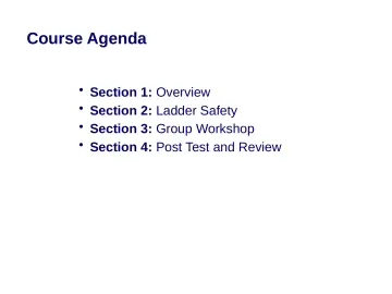Slide 6: Course Agenda
