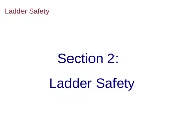 Slide 14: Ladder Safety