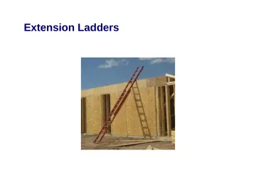 Slide 20: Extension Ladders