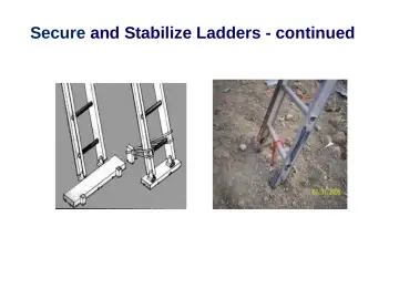 Slide 28: Secure and Stabilize Ladders - continued