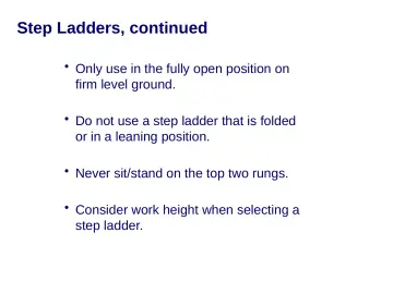 Slide 32: Step Ladders, continued