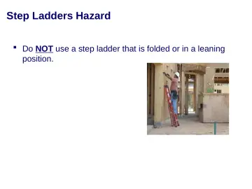 Slide 34: Step Ladders Hazard