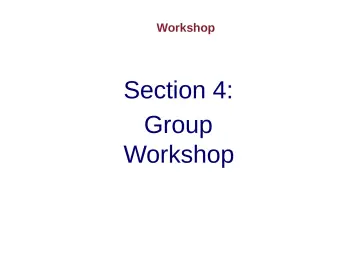 Slide 43: Workshop