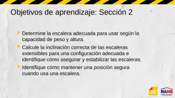 Slide 5: Objetivos de aprendizaje: Sección 2