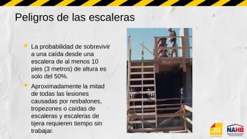 Slide 7: Peligros de las escaleras