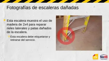 Slide 22: Fotografías de escaleras dañadas