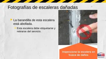 Slide 23: Fotografías de escaleras dañadas