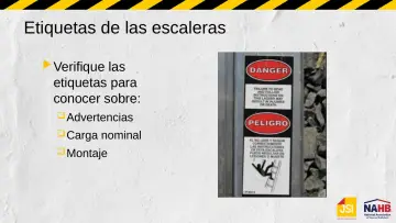 Slide 24: Etiquetas de las escaleras