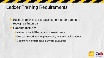 Slide 8: Ladder Training Requirements