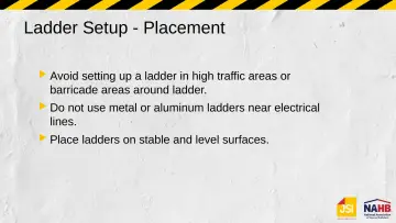 Slide 25: Ladder Setup - Placement