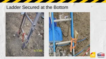 Slide 35: Ladder Secured at the Bottom