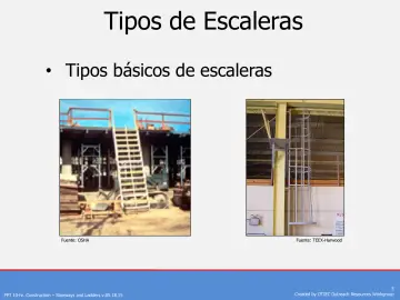 Slide 5: Tipos de Escaleras