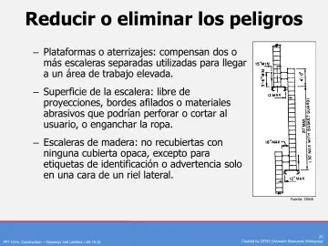 Slide 20: Reducir o eliminar los peligros