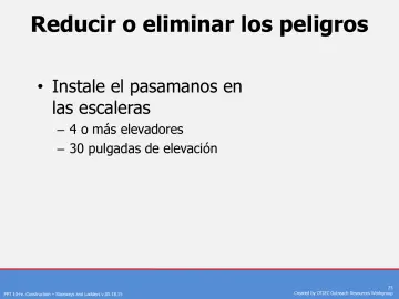 Slide 23: Reducir o eliminar los peligros