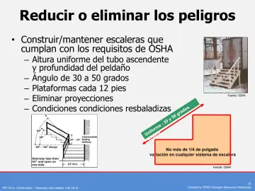 Slide 25: Reducir o eliminar los peligros
