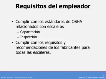 Slide 27: Requisitos del empleador