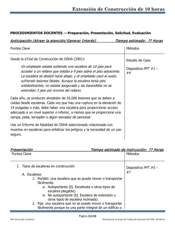 Page 2: PROCEDIMIENTOS DOCENTES ---Preparación, Presentación, Solicitud, Evaluación