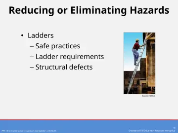 Slide 10: Reducing or Eliminating Hazards