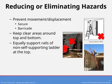 Slide 13: Reducing or Eliminating Hazards
