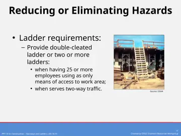 Slide 17: Reducing or Eliminating Hazards