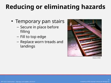 Slide 26: Reducing or eliminating hazards