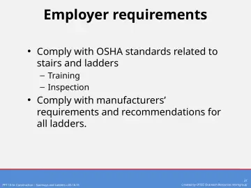 Slide 27: Employer requirements