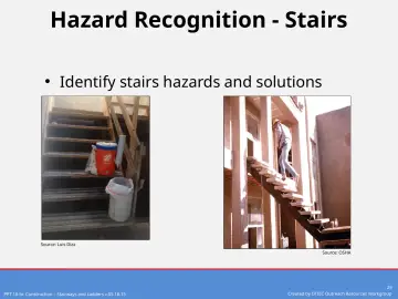 Slide 29: Hazard Recognition - Stairs