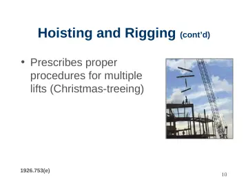 Slide 10: Hoisting and Rigging (cont’d)