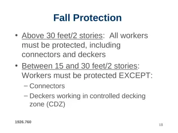 Slide 18: Fall Protection