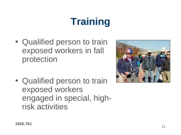 Slide 21: Training