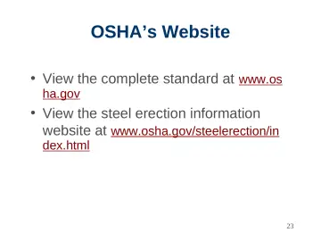 Slide 23: OSHA’s Website