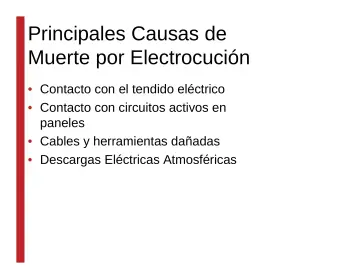 Slide 11: Principales Causas de Muerte por Electrocución